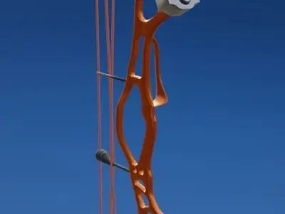 Compound bow Low-poly 3D model