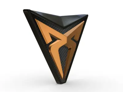 cupra logo 3D model