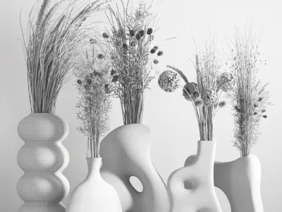   Bouquet collection 01 Low-poly 3D model
