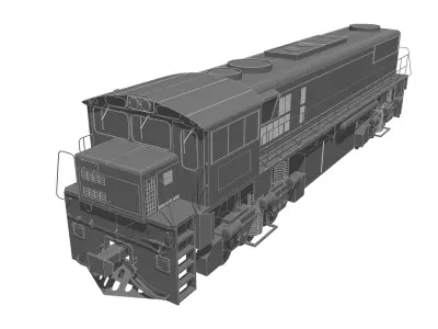 QR Freight Train Class 2390 3D model