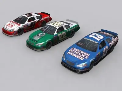 Game Ready 2002-2008 Stock Car Racer Low-poly 3D model