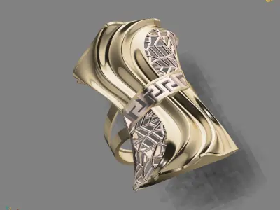 Women Long Ring Ready STL 3DM Models Womens Ring Long models 3D print model buy