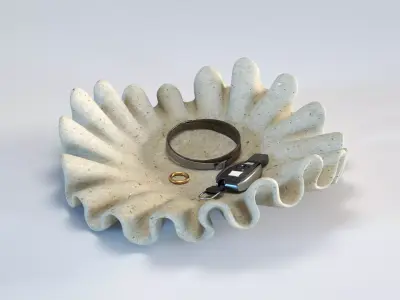 Modern jewelry and key holder 3D print model