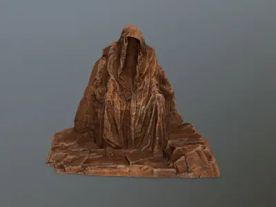 statue gate   Low-poly 3D model