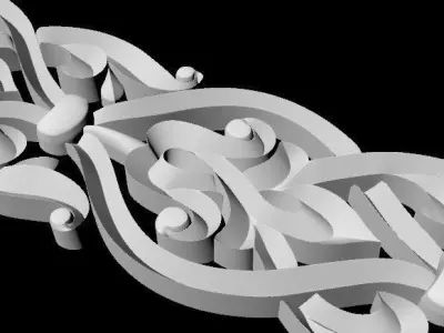Central decor ornament for furniture 3D model 199