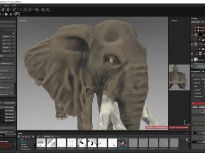 elephant high resolution 3D model