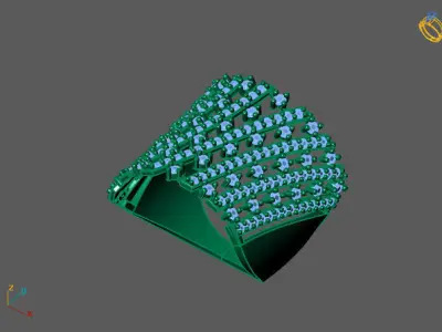 STL 3DM Print Ready Women Diamond Ring Lightweight Printable  3D print model 121