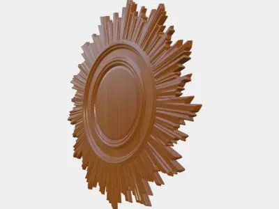 Wooden Clock Decor 3D print model 3
