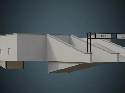 Entrance 2A Low-poly 3D model