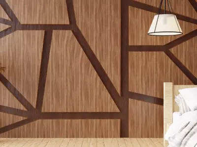 Wall wood V01 for your interior wall wood 3D model