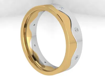 Wedding Band 4397 3D print model