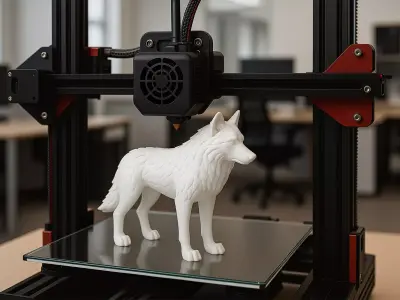 Wolf Sculpted 3D Printable 3D print model