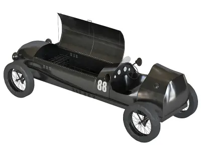 Lewis - Black Metal Decorative Car with Bottle-Holder W305 3D model