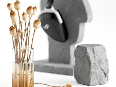 Asus ROG Delta S Headphone Decorative Set 3D Model 3D model