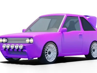 Concept Cartoon Rally Car 3D model