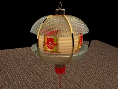 Chinese red lantern   3D model