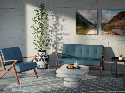 Concrete Table more Gifts  3D model