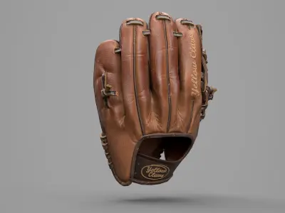 Game Ready Leather Baseball Glove Low-poly 3D model
