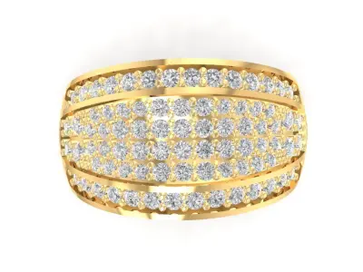 Luxury Full Pave Diamond Band Ring for Men and Women 2890 3D print model
