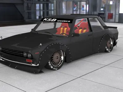 NISSAN GT-R Datsun 510 Tuning KSBWorks and STL 3D model