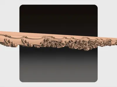Carved decor ornament for cnc 04 3D model