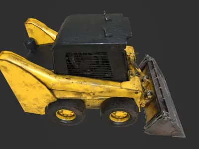 Excavator  Work Machine bulldozer Unity Unrel Lowpoly game ready Low-poly 3D model