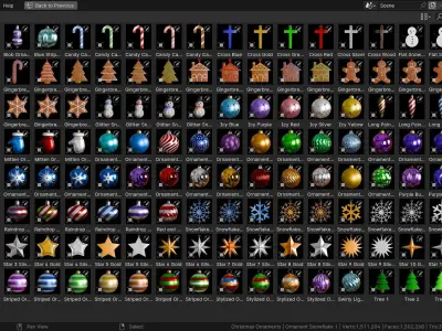 Christmas Ornaments Asset Pack 3D model