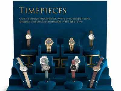 Luxury-Watch-Display-3d model 3D model