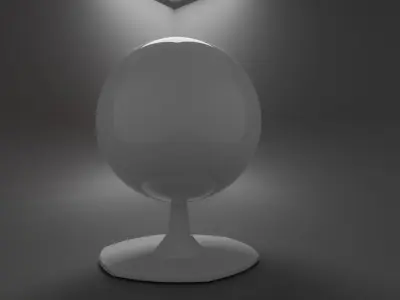 Blender Ball Chair Low-Poly Model 3D model
