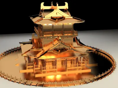 Chinese ancient house  3D model 28