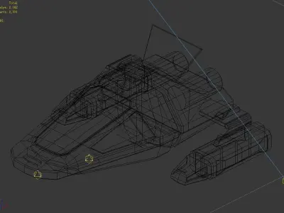 Small spaceship 01 3D model