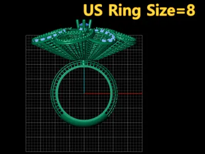  luxury statement ring 3D printable model  3D print model
