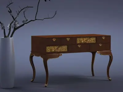 cabinet cabinet wardrobe sofa bed table bookshelve 3D model