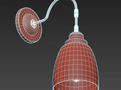 Freya-Louise-FR4167-WL-01-BL wall light with clear glass shade 3D model