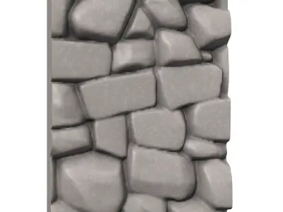 Faded Rough Rock Wall Prop 3D print model