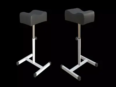 Bench chair Low-poly 3D model