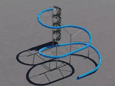 Water Slide 3D model Low-poly 3D model purchase