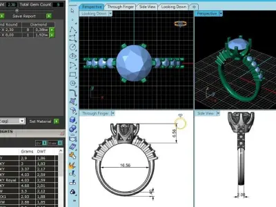 Jewelry Cocktail Ring 3D print model