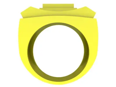 Luxury Square Gemstone Mens Ring 3D Jewelry Model 5075 3D print model