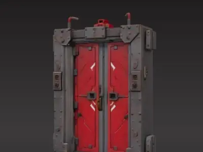 futuristic sci-fi door 3D print model