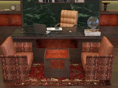 ZEMEN BANK CEO OFFICE DESIGN Free low-poly 3D model