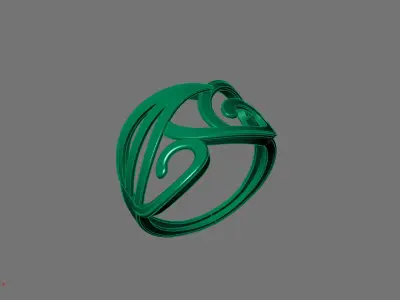 Women Ring Plain Ring Ready STL 3DM Models Womens Rings 3D print model 66