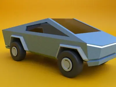 Cybertruck Toy 3D model Free low-poly 3D model