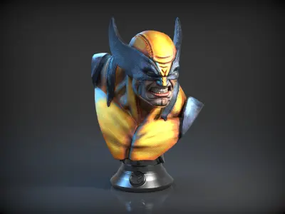 wolverine bust 3D print model