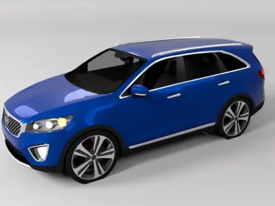 KIA SORENTO 2016 LOWPOLY Low-poly 3D model