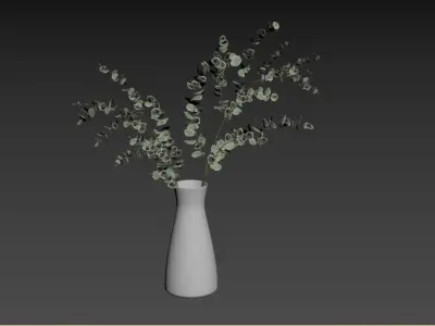 Faux Eucalyptus Branch 3D model