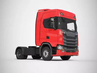 Truck semi Low-poly 3D model