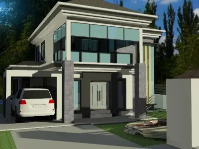 house modern design in philippines 3D model