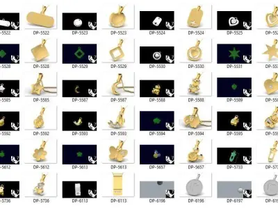 Lot of baby pendants 3D print model