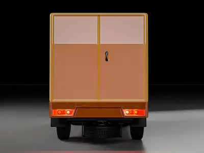 Small box truck  Low-poly 3D model
